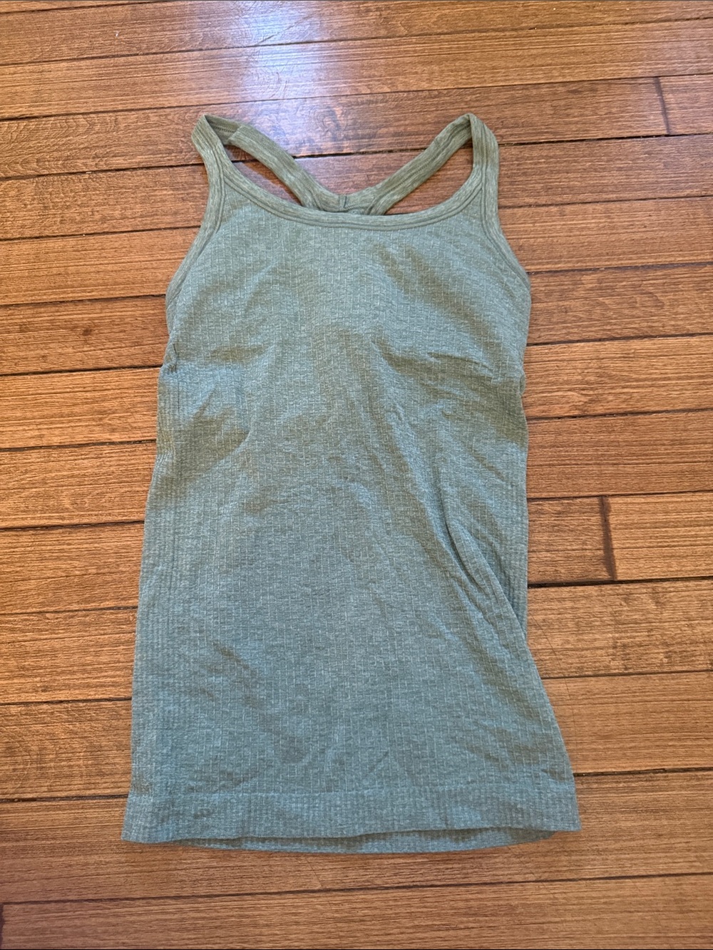 Lululemon Women’s Ribbed Racerback Tank Top — Light Olive